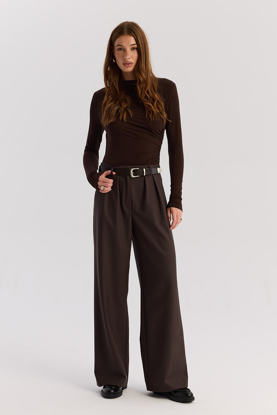 Spodnie Jackson wool chocolate