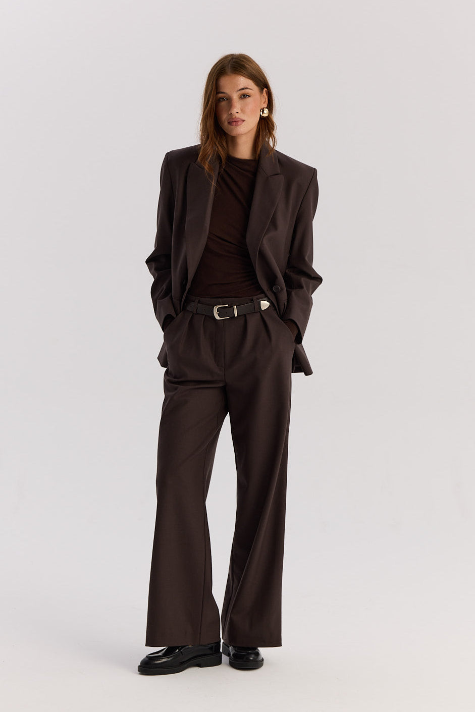 Spodnie Jackson wool chocolate