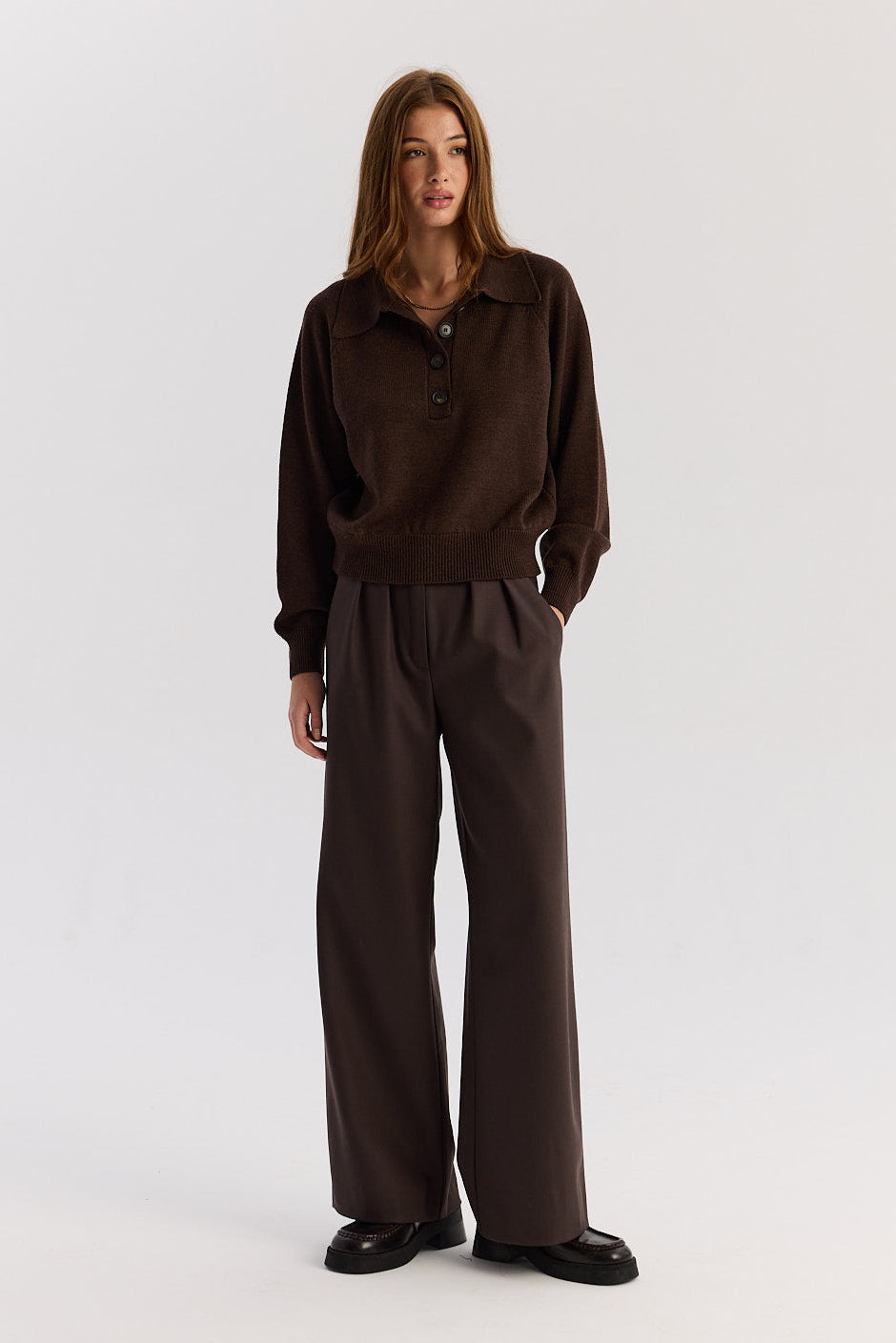 Spodnie Jackson wool chocolate