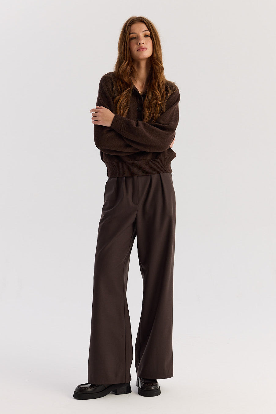 Spodnie Jackson wool chocolate