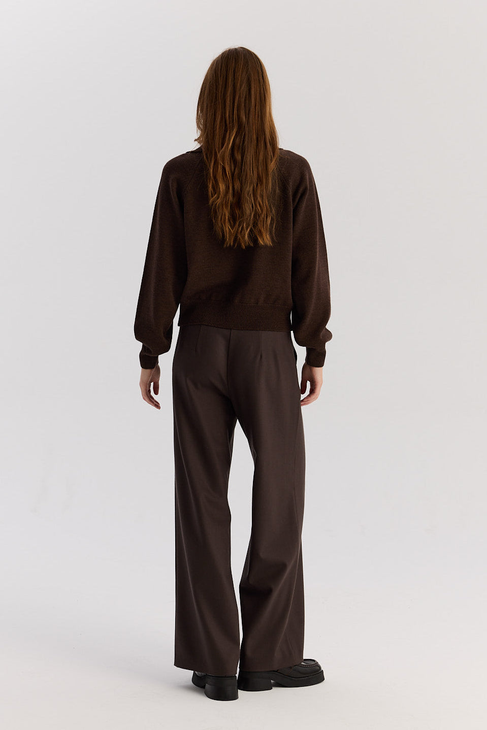 Sweter Polo Bobby dark chocolate