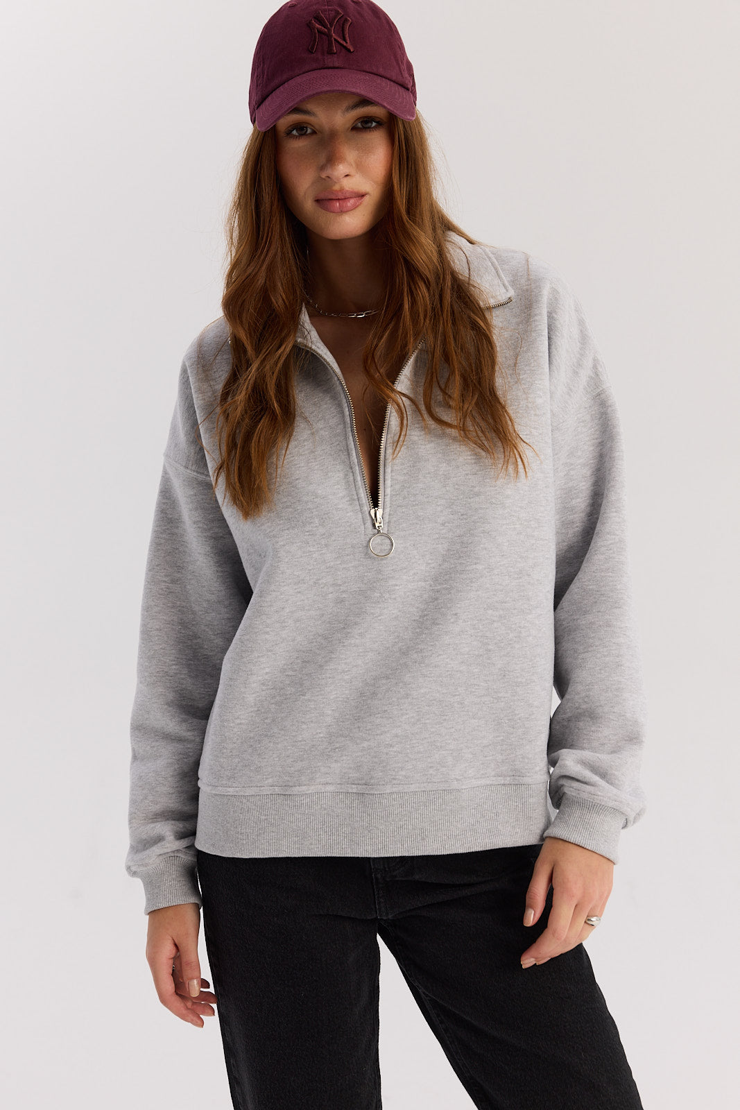 Bluza Frankie short light grey melange