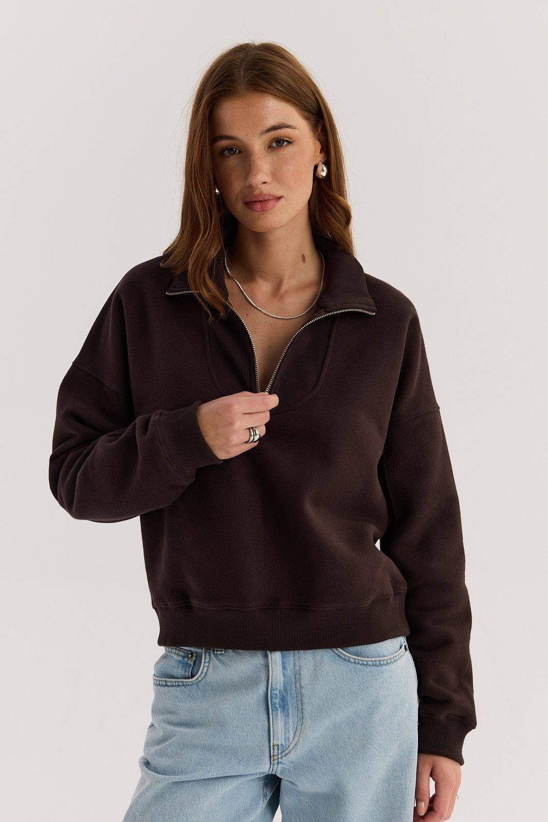 Bluza Zipi dark chocolate
