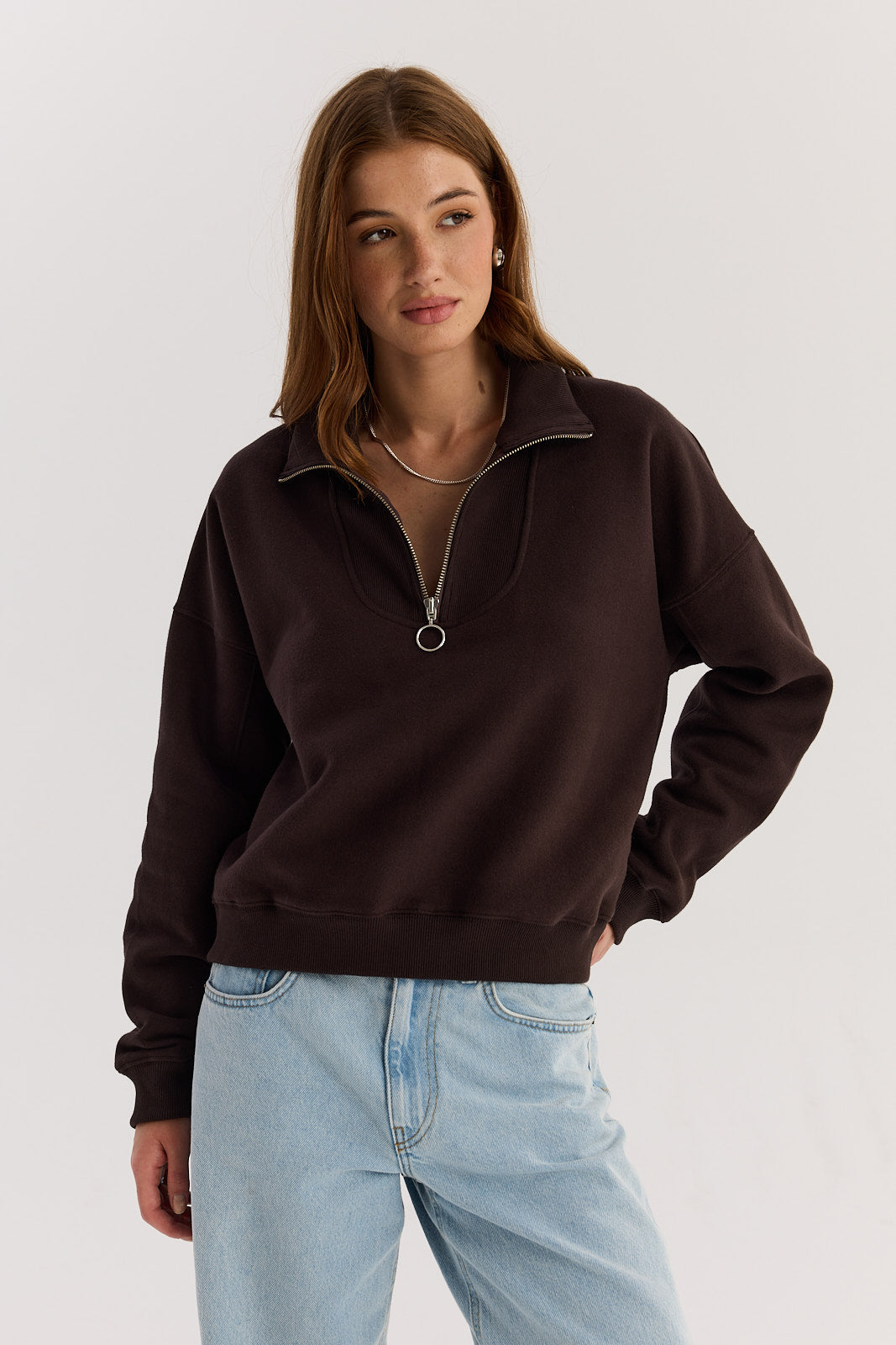 Bluza Zipi dark chocolate