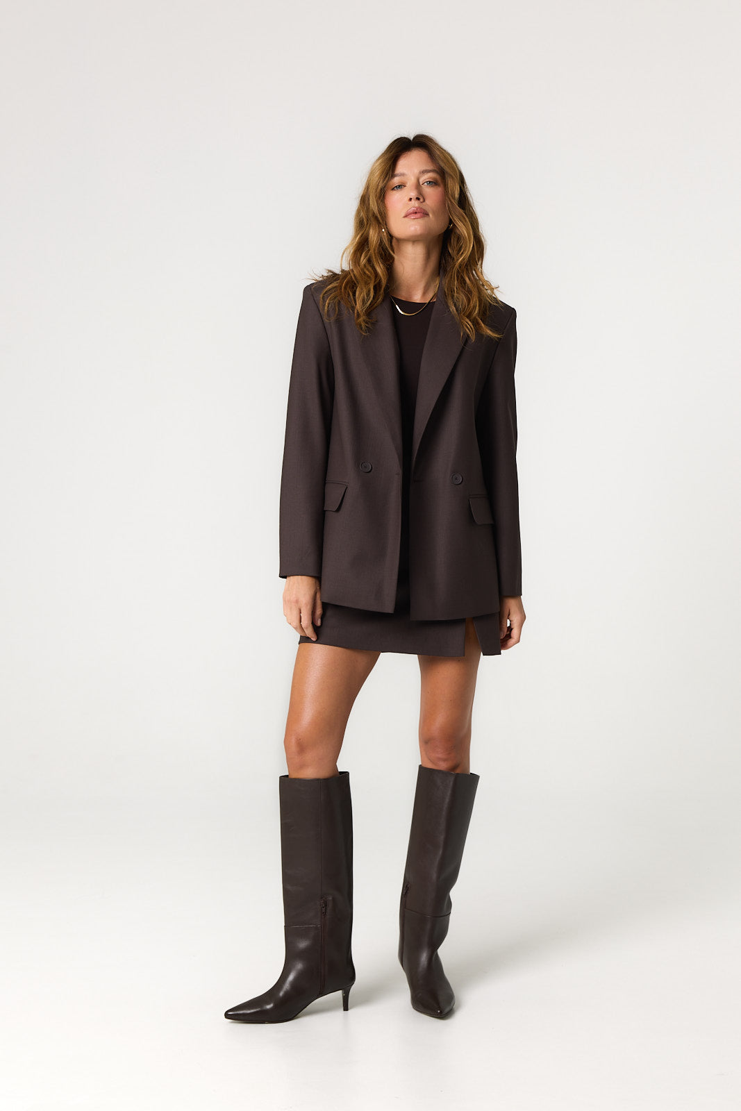 Marynarka James wool chocolate