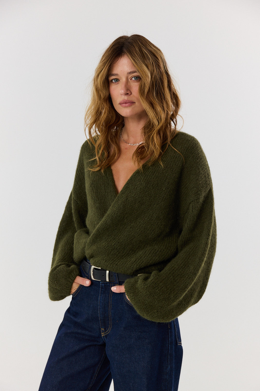 Sweter kardigan Ingrid khaki