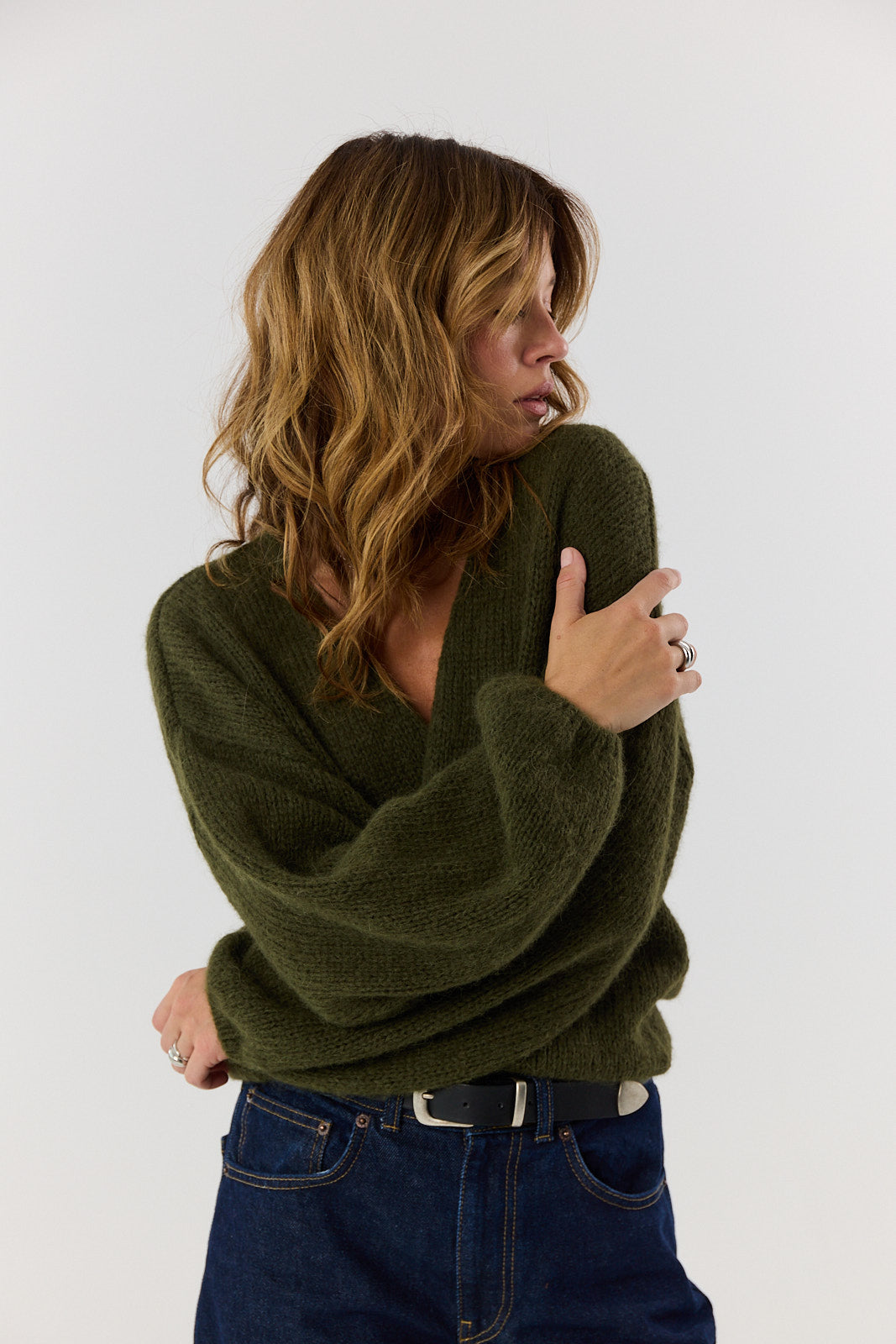 Sweter kardigan Ingrid khaki