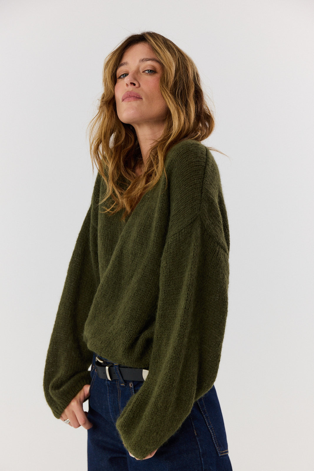 Sweter kardigan Ingrid khaki