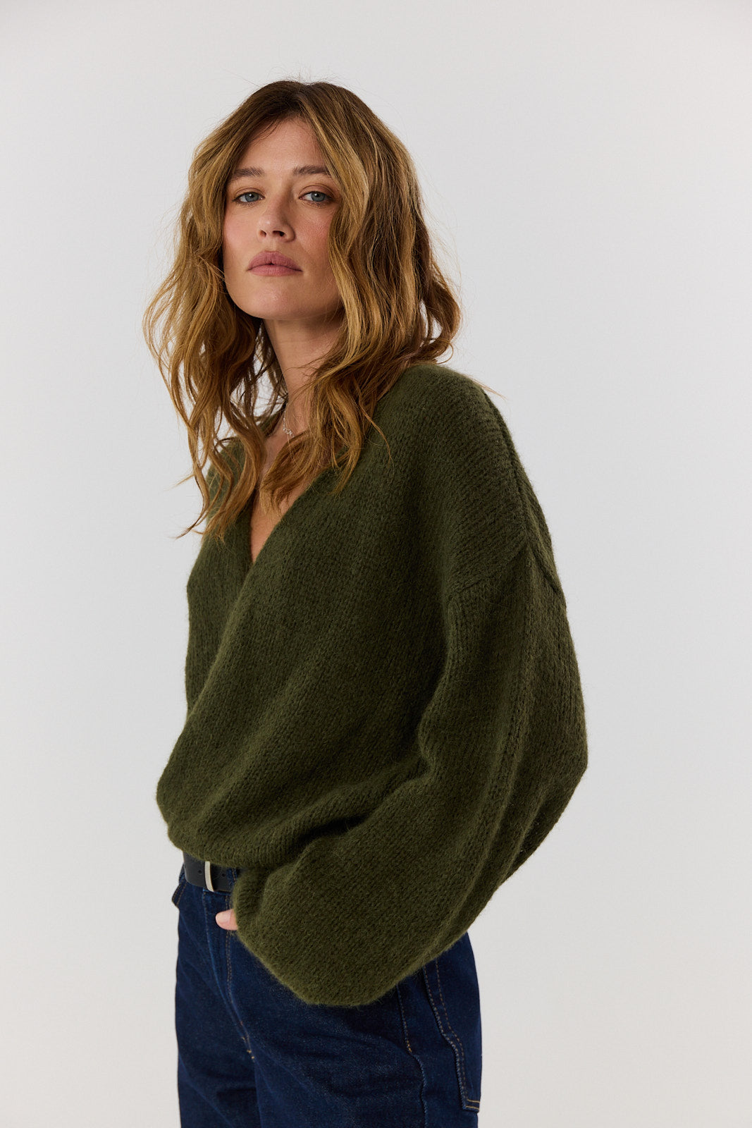 Sweter kardigan Ingrid khaki