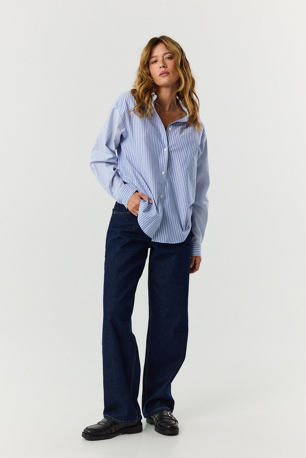 Koszula Agnes blue stripes