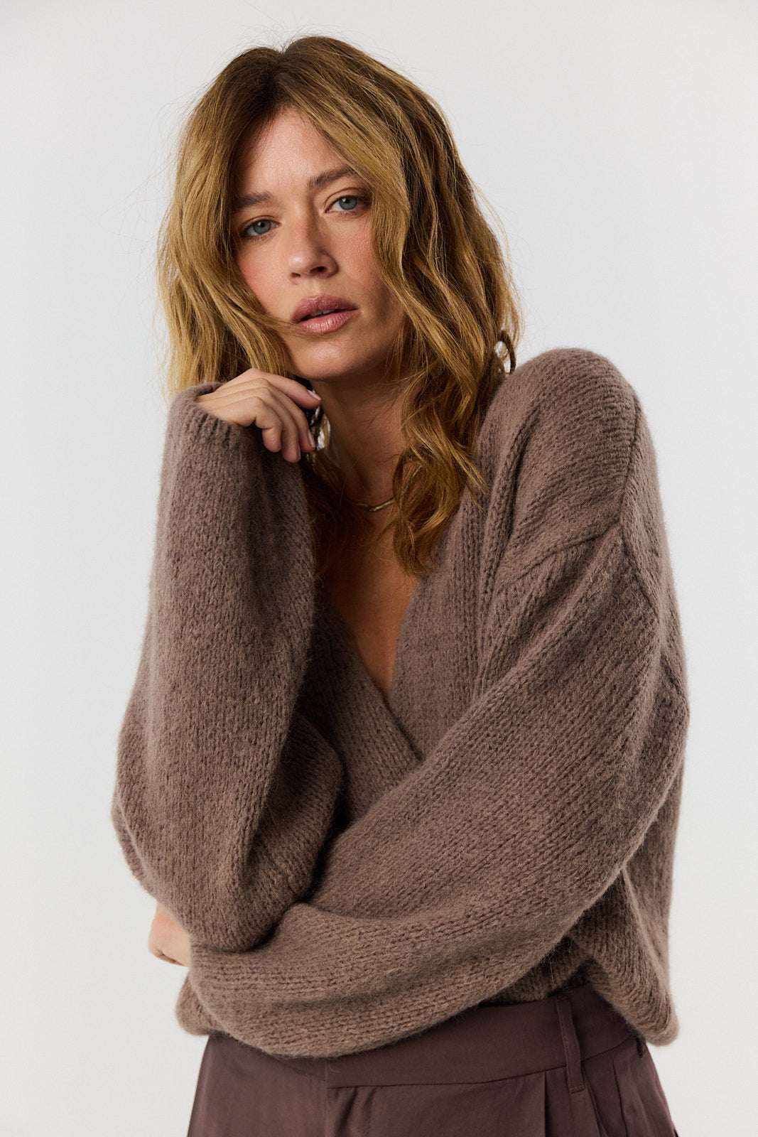 Sweter kardigan Ingrid mocca