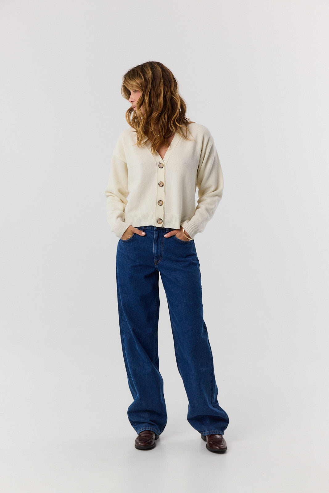 Sweter kardigan Miley cream