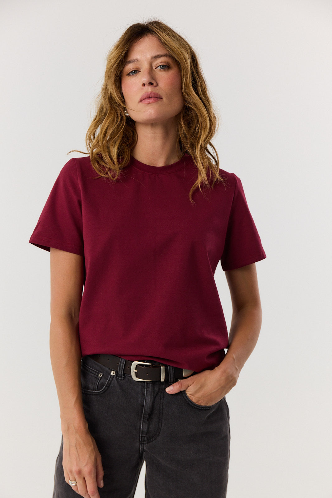 T-shirt Tony burgundy