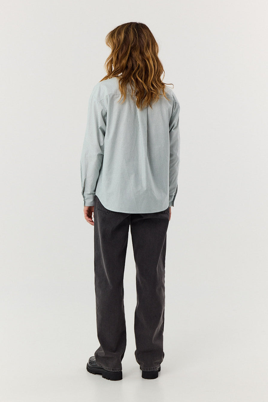 Koszula Agnes green stripes