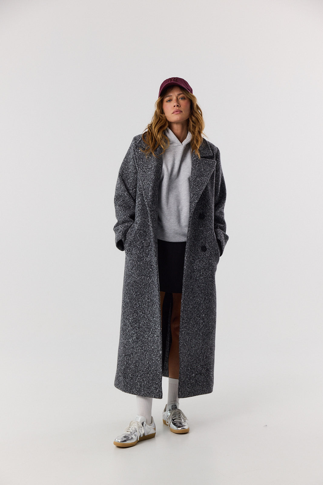 Płaszcz Carmen dark grey melange