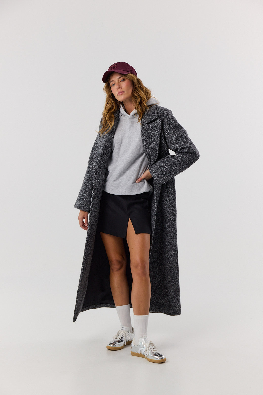 Płaszcz Carmen dark grey melange