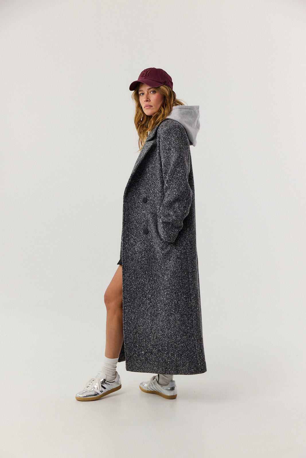 Płaszcz Carmen dark grey melange