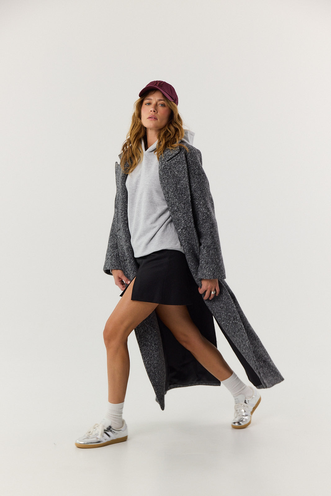 Płaszcz Carmen dark grey melange
