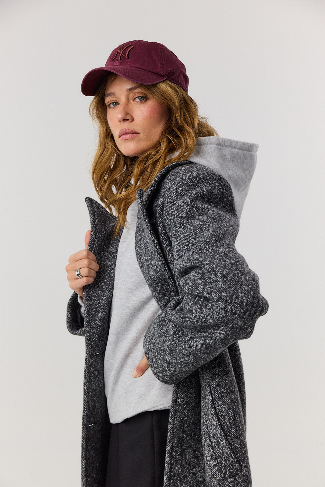 Płaszcz Carmen dark grey melange