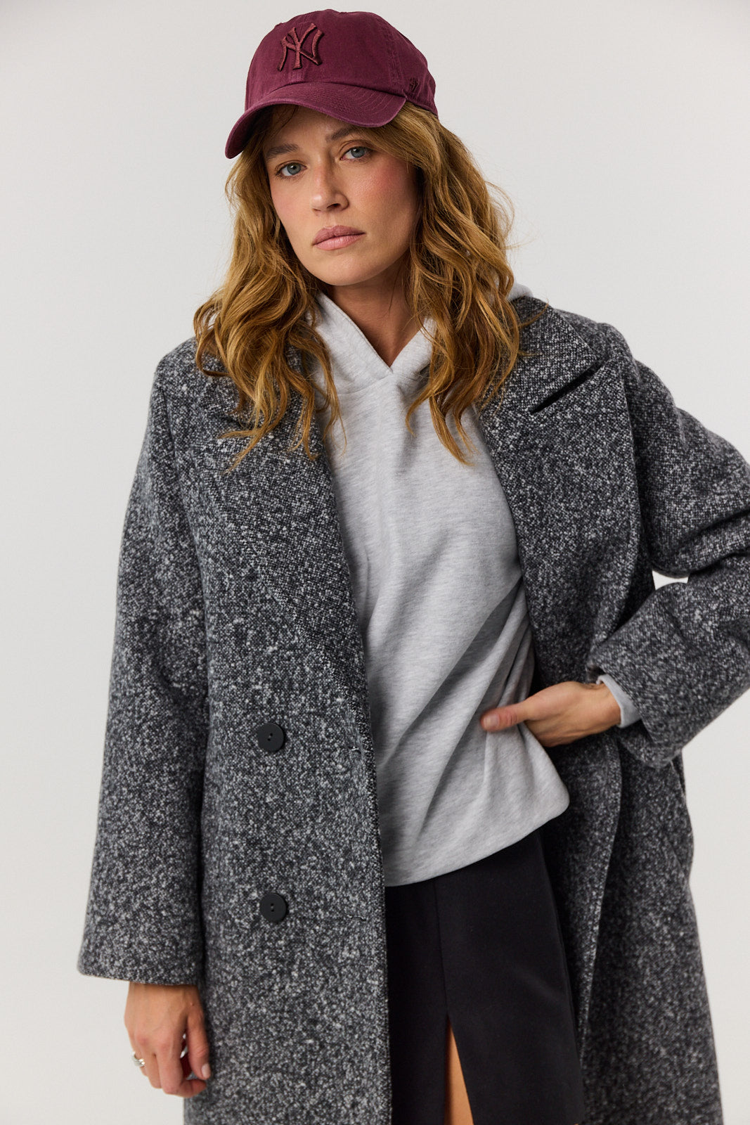Płaszcz Carmen dark grey melange