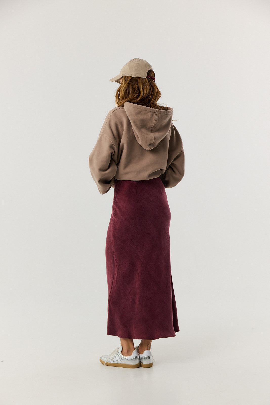 Spódnica Petra long burgundy