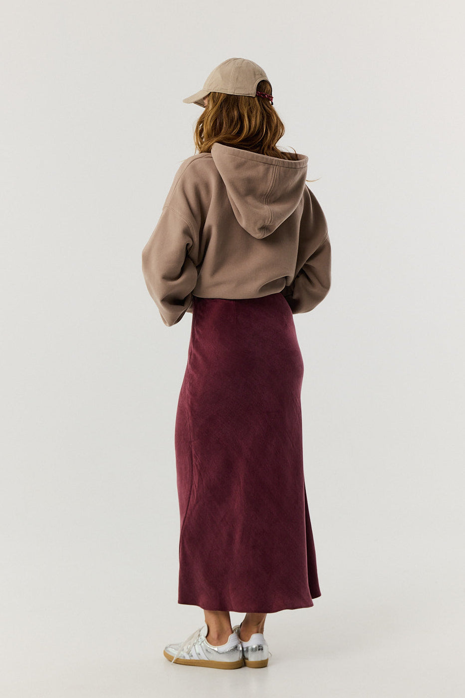 Spódnica Petra long burgundy