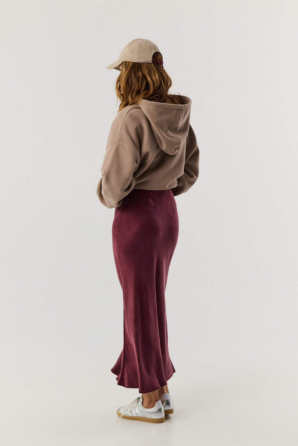 Spódnica Petra long burgundy