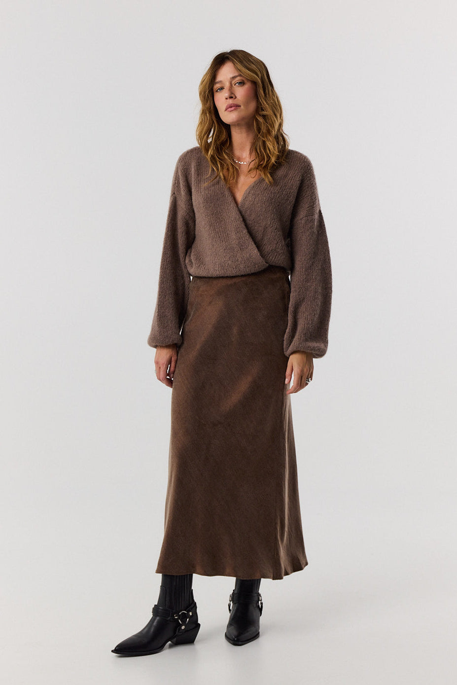 Sweter kardigan Ingrid mocca
