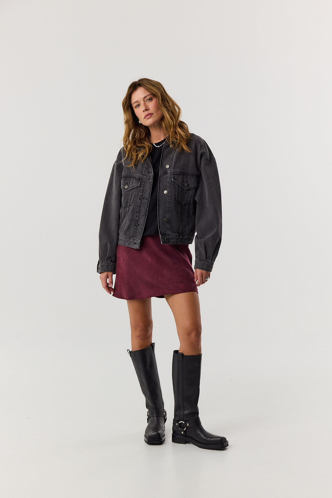 Spódnica Petra short burgundy