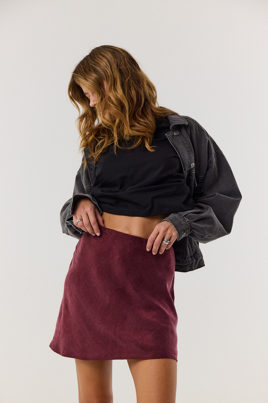 Spódnica Petra short burgundy