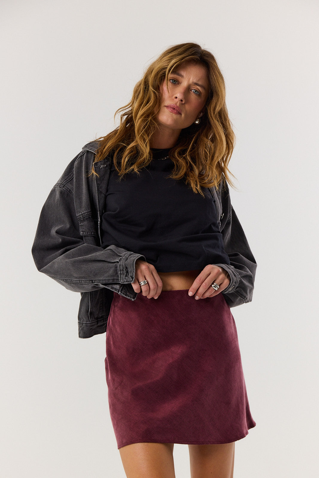 Spódnica Petra short burgundy