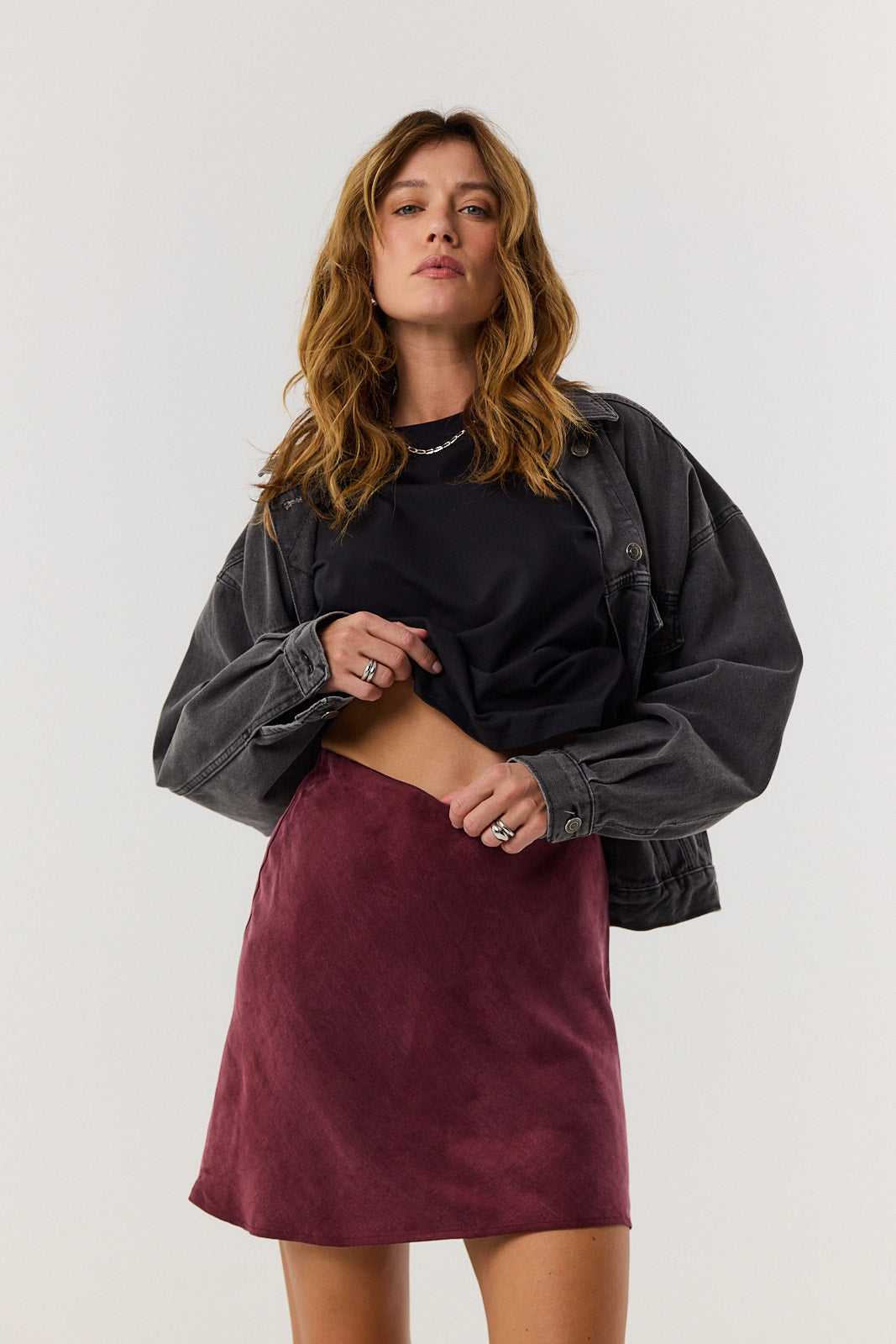 Spódnica Petra short burgundy