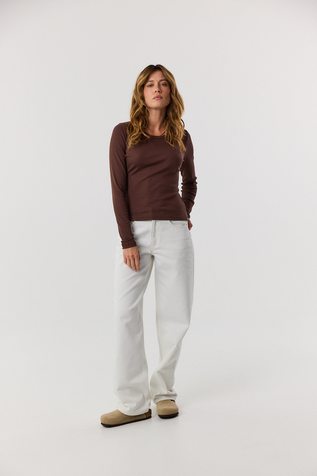 Longsleeve Bamboo chocolate