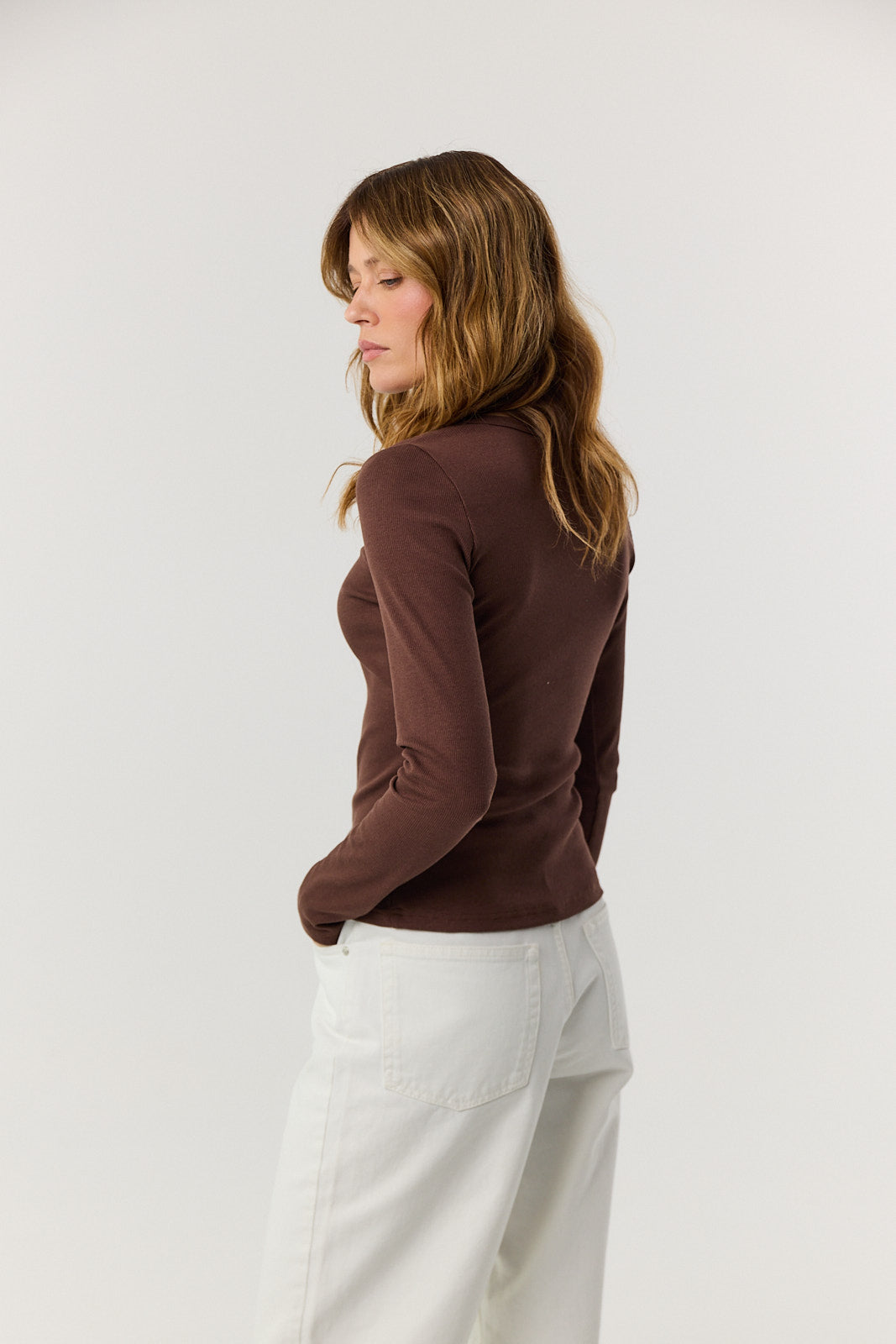 Longsleeve Bamboo chocolate