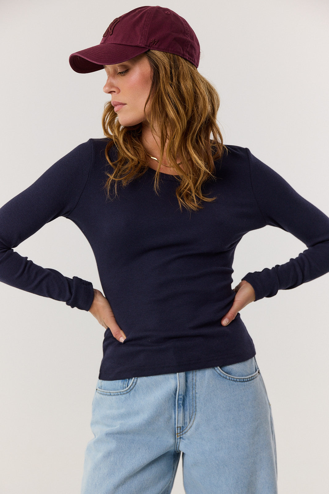Longsleeve Bamboo navy