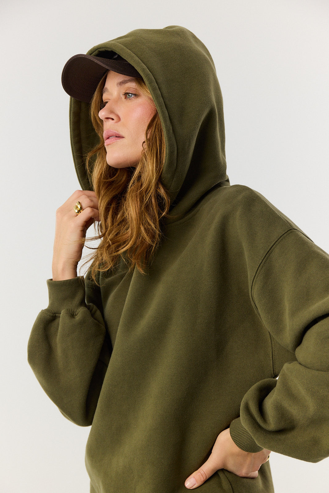 Bluza Boyfriend Hoodie khaki