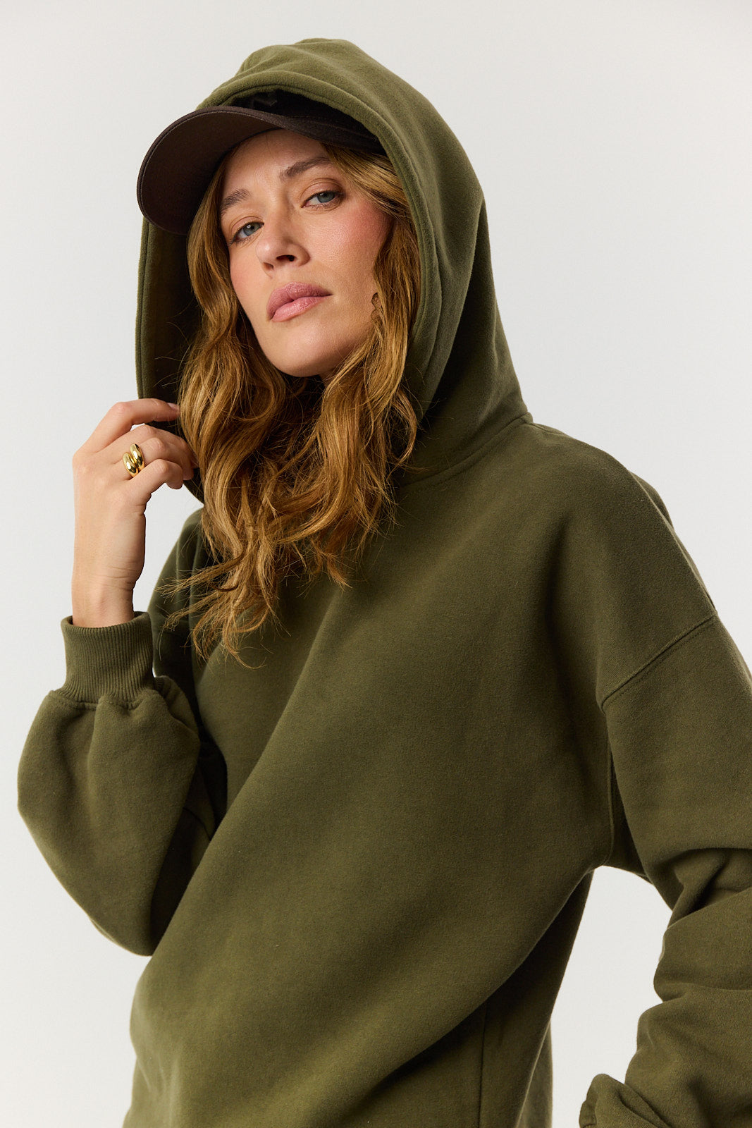 Bluza Boyfriend Hoodie khaki