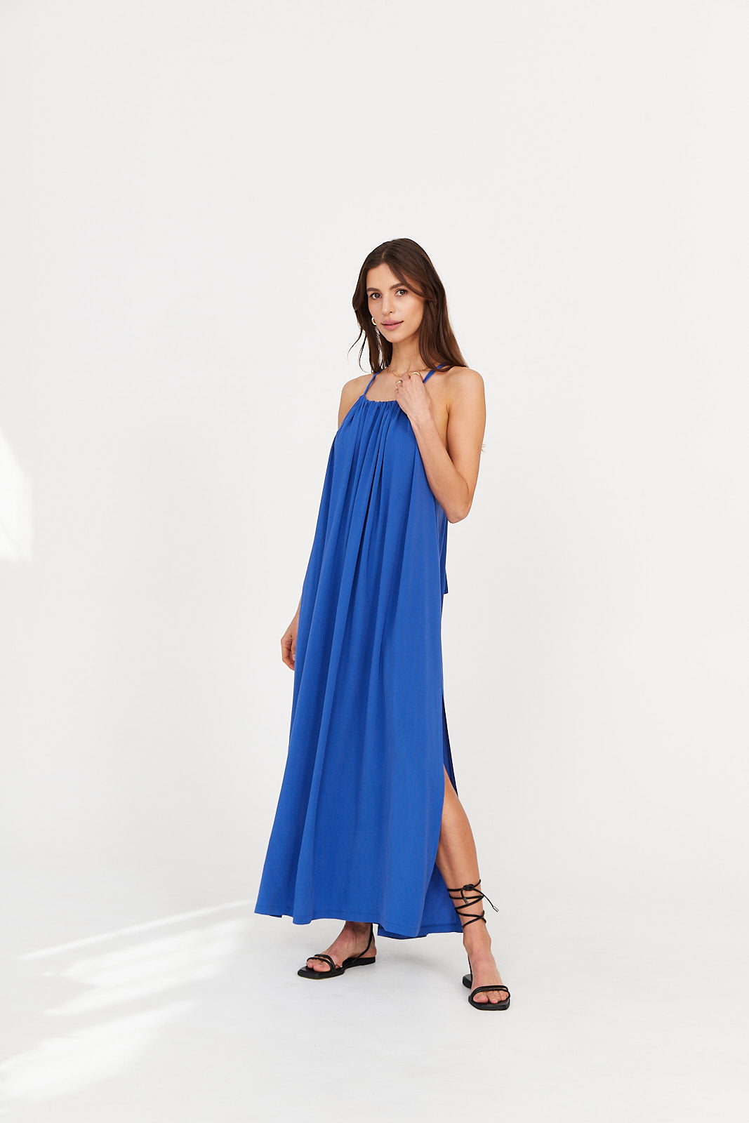 Sukienka MAXI ocean blue