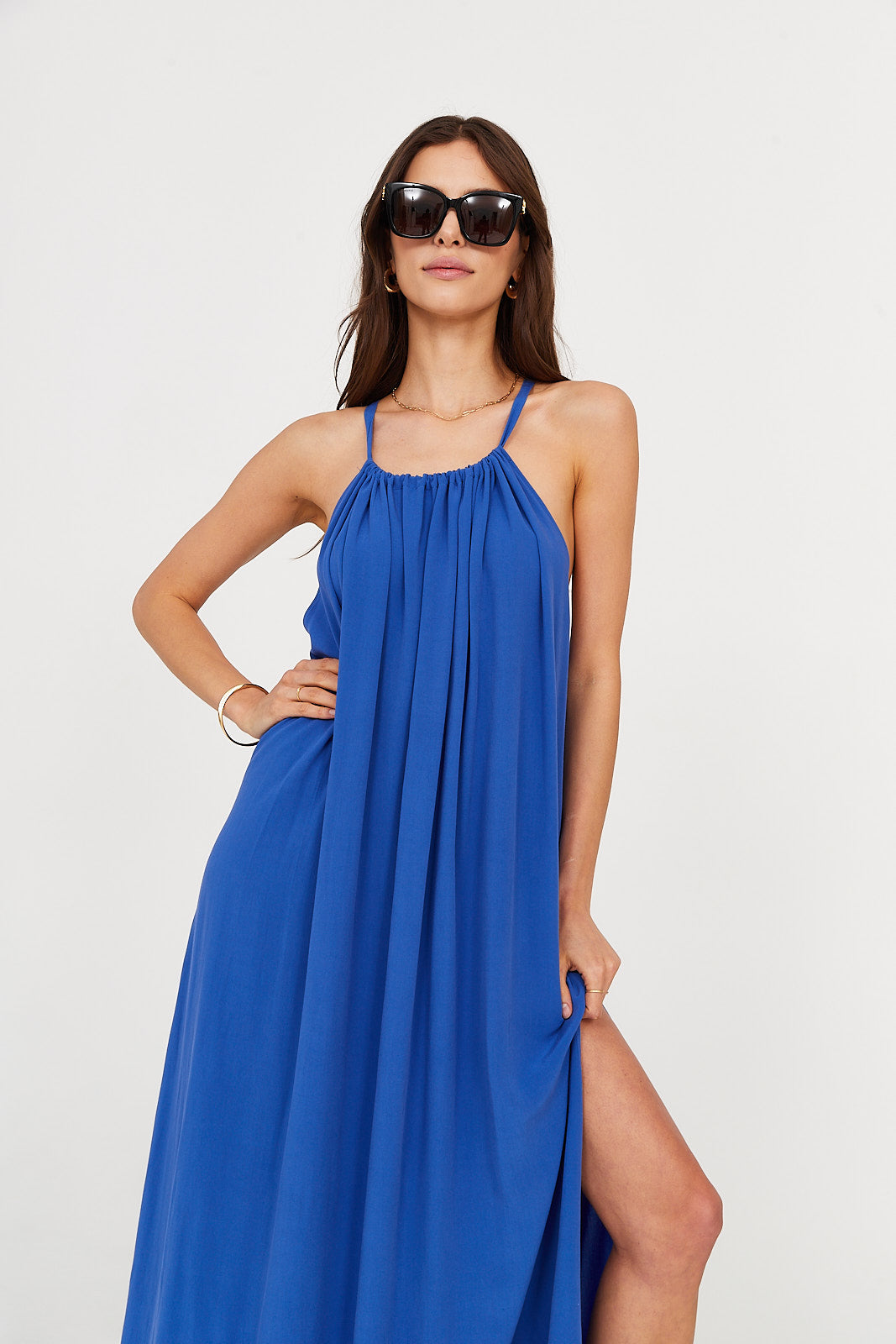 Sukienka MAXI ocean blue