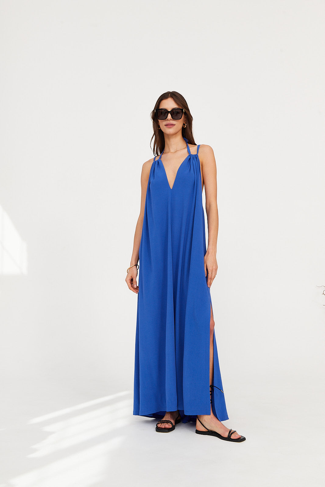 Sukienka MAXI ocean blue