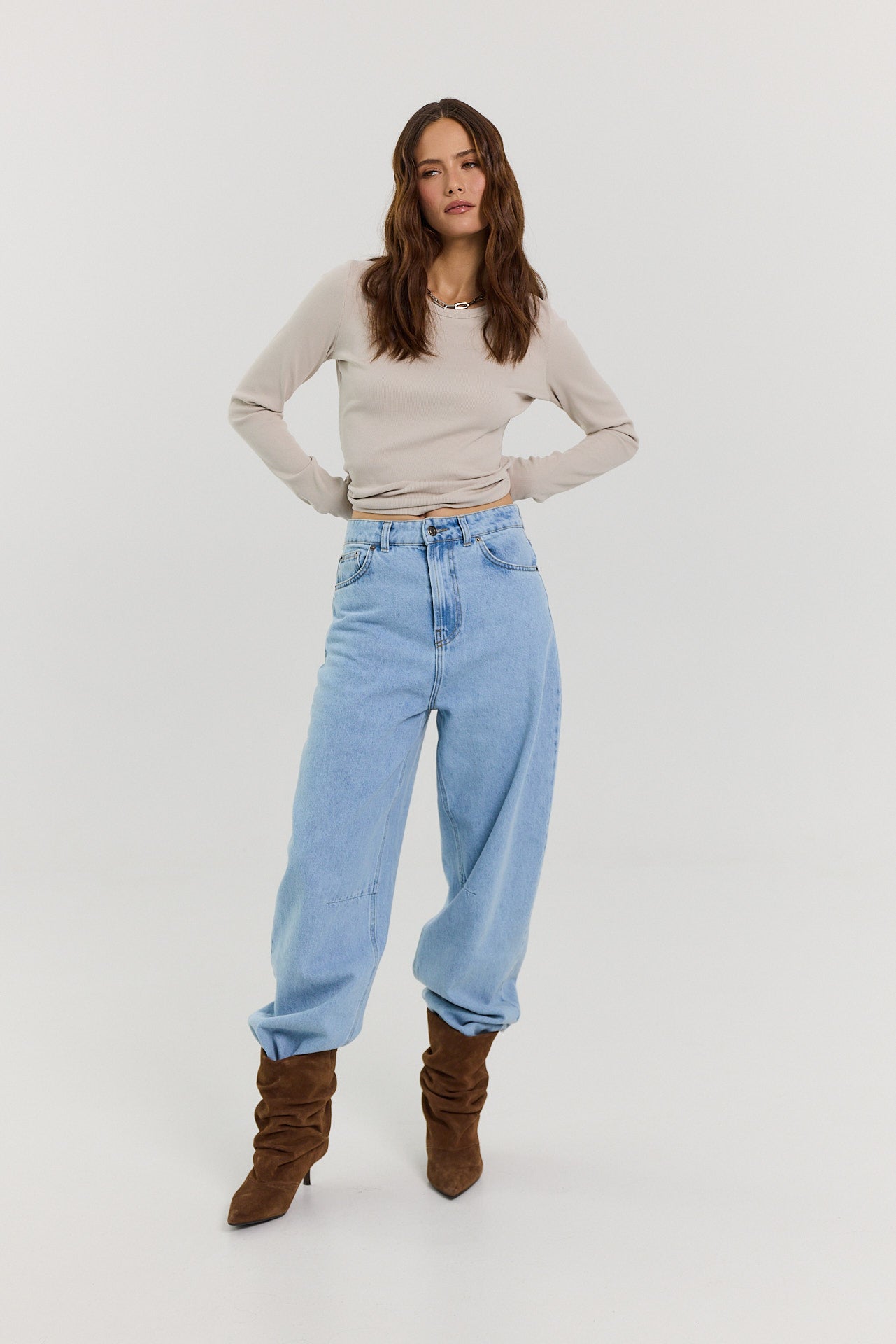 Longsleeve Bamboo taupe