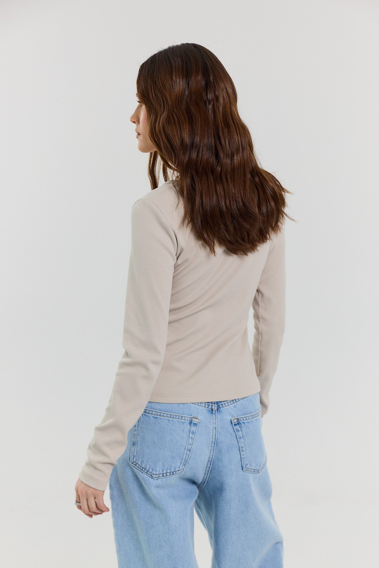 Longsleeve Bamboo taupe