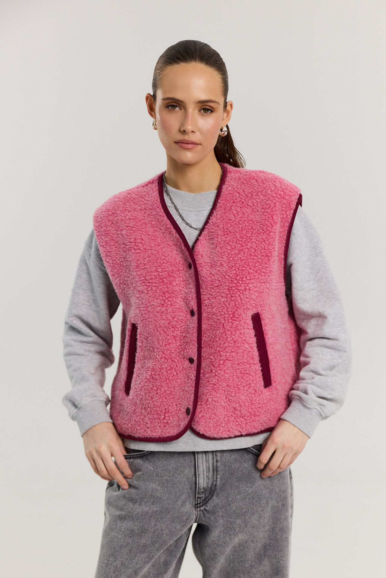 Kamizelka Eliot merino pink