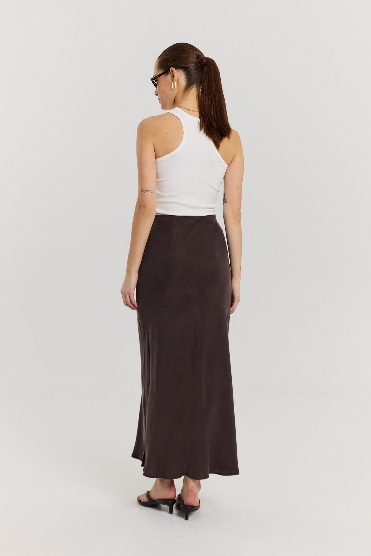 Spódnica Petra long dark chocolate