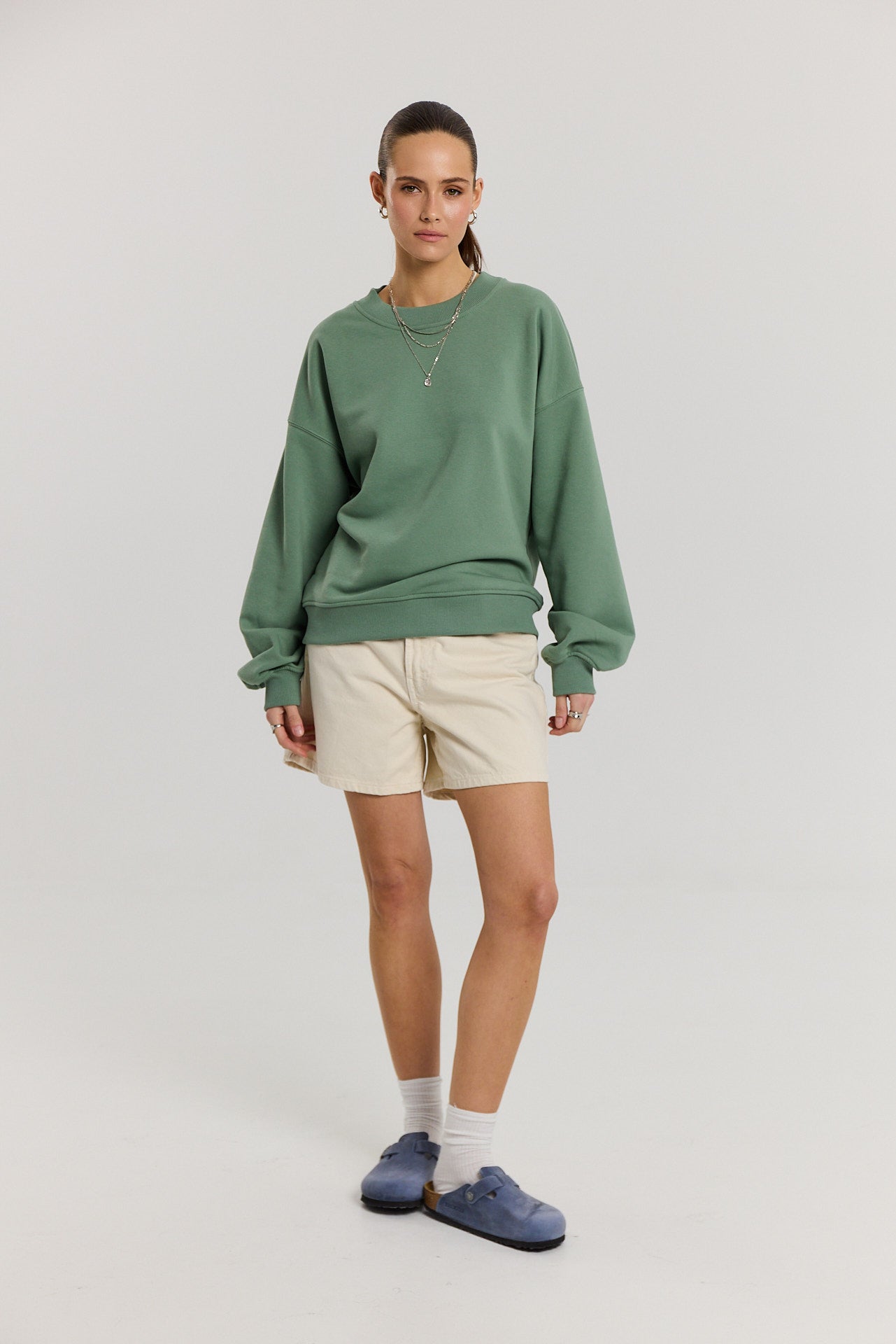 Bluza Boyfriend dark matcha