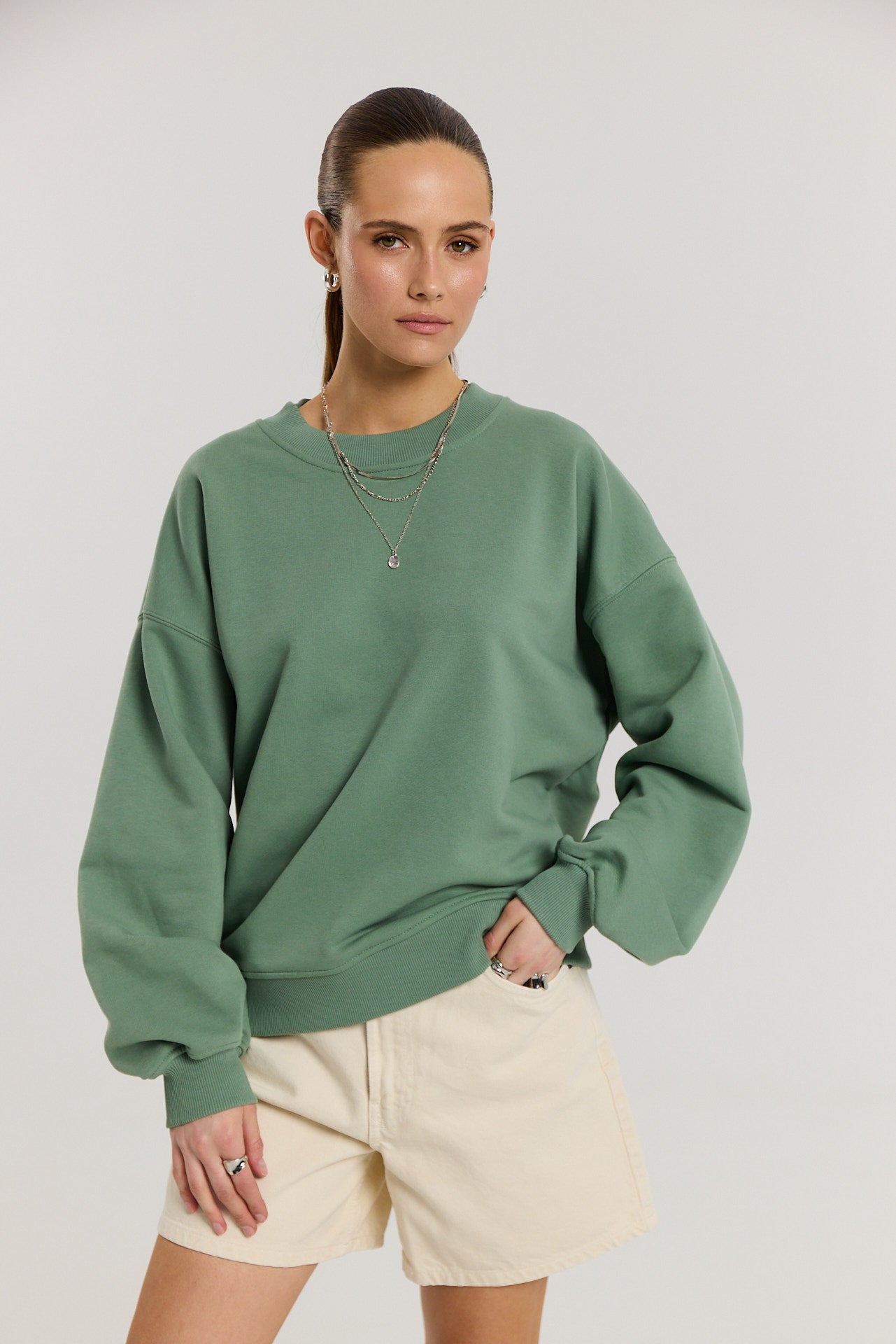 Bluza Boyfriend dark matcha