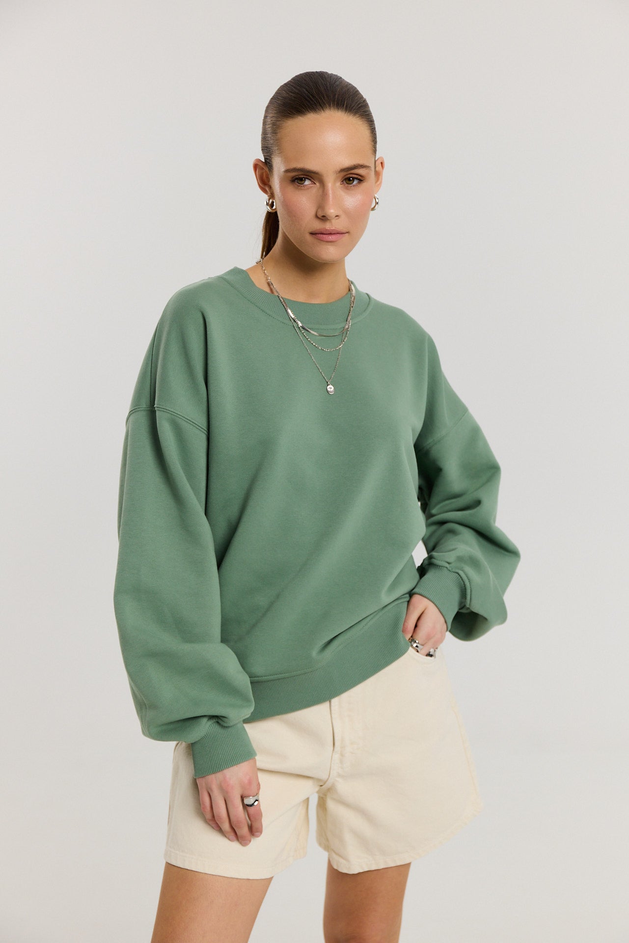 Bluza Boyfriend dark matcha