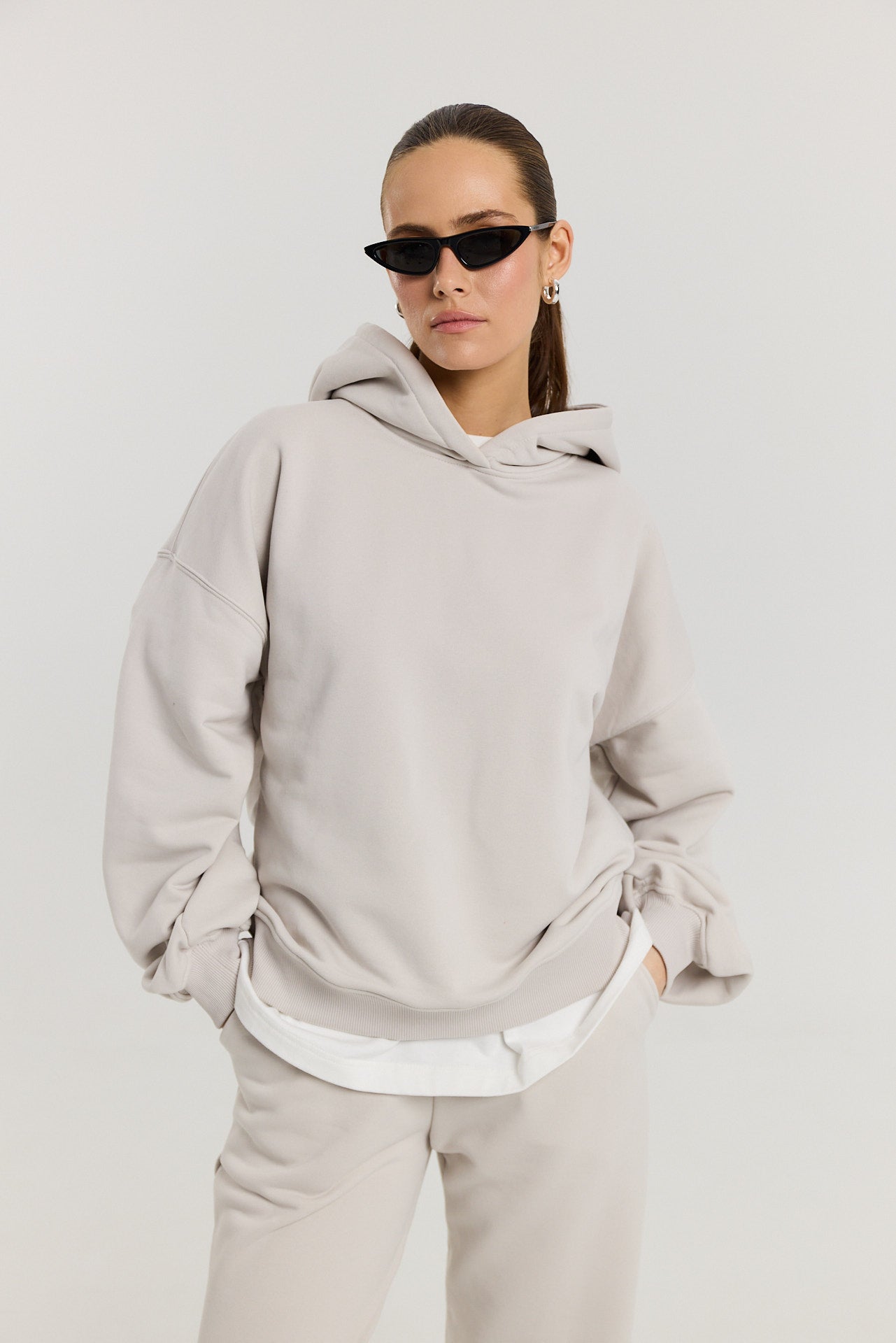 Bluza Boyfriend Hoodie almond milk