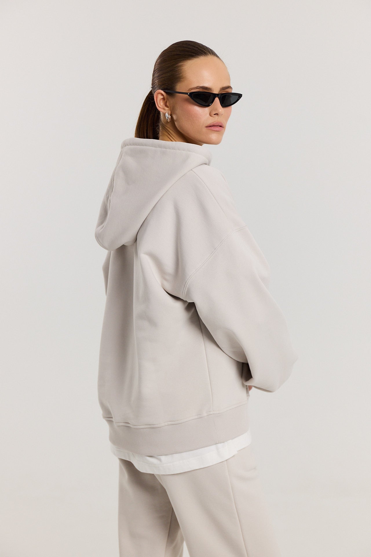 Bluza Boyfriend Hoodie almond milk