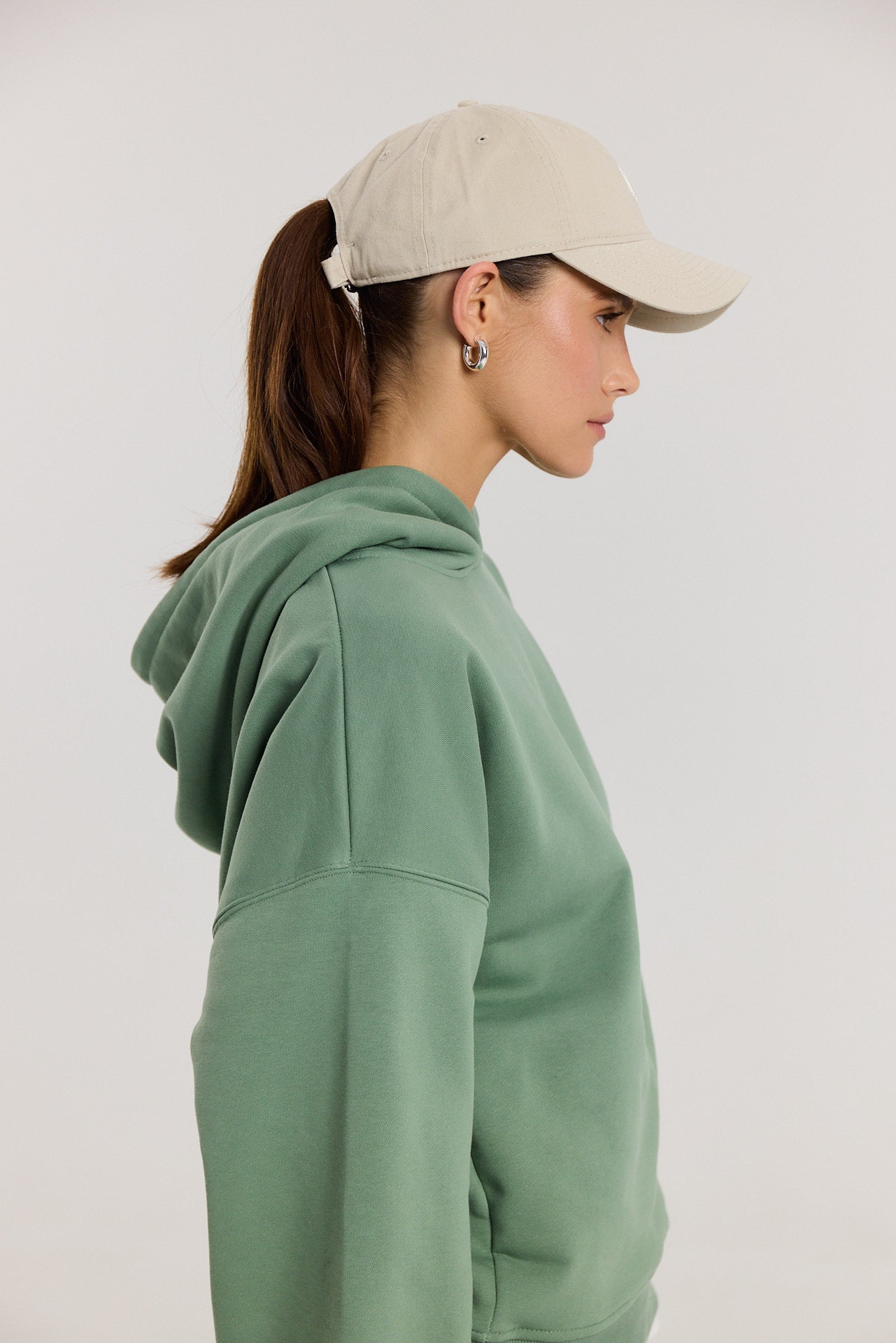 Bluza Boyfriend Hoodie dark matcha